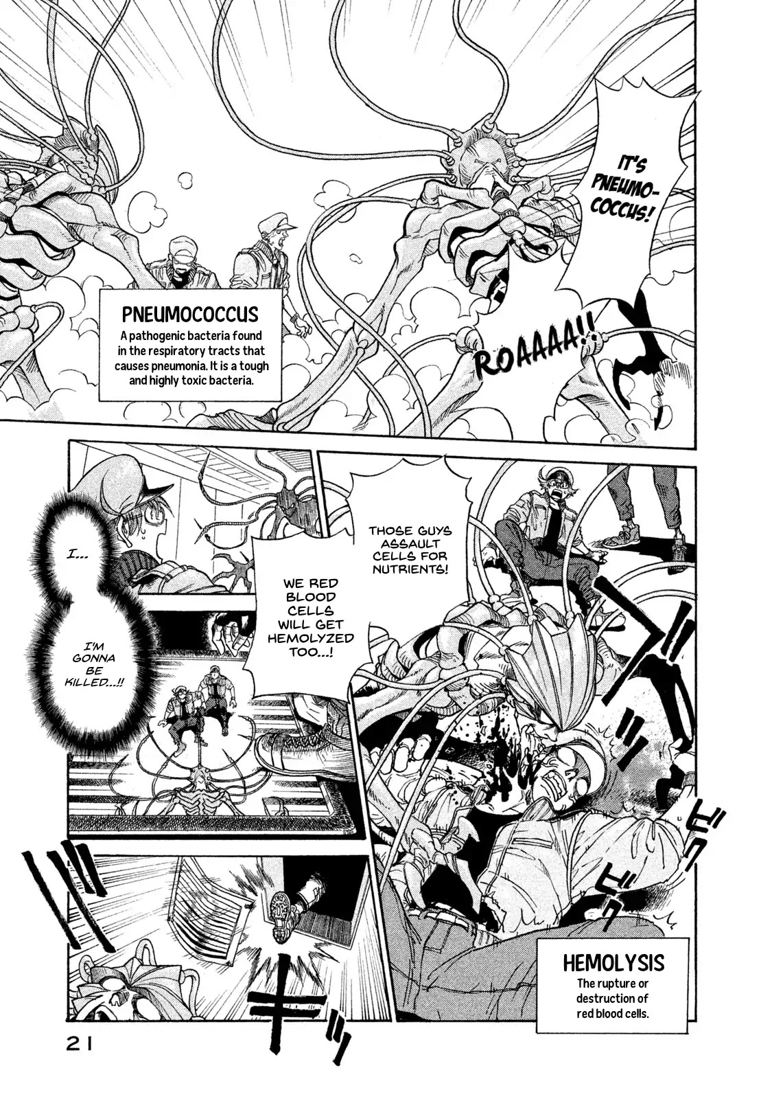 Hataraku Saibou BLACK Chapter 1 page 22 - Chapter 1: Smoking, Germs, the Beginning of an End.