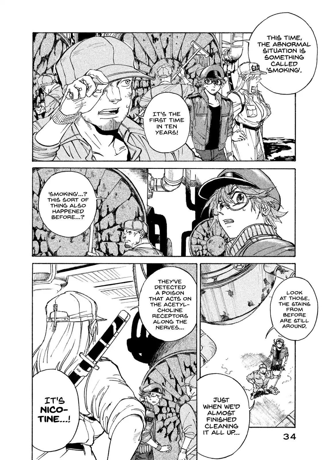 Hataraku Saibou BLACK Chapter 1 page 35 - Chapter 1: Smoking, Germs, the Beginning of an End.