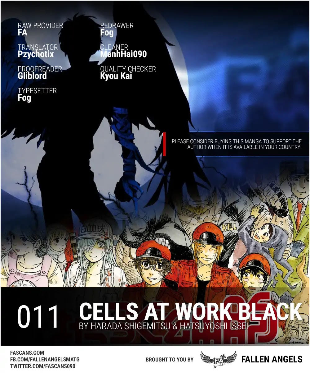 Hataraku Saibou BLACK Chapter 11 page 1 - Chapter 11: Peace, Polyp, Catastrophe