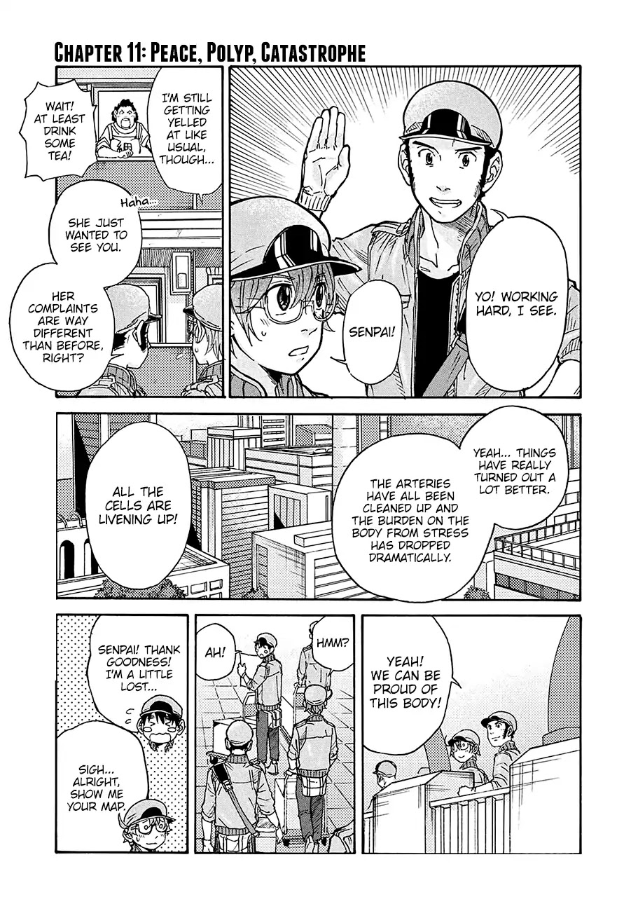 Hataraku Saibou BLACK Chapter 11 page 4 - Chapter 11: Peace, Polyp, Catastrophe