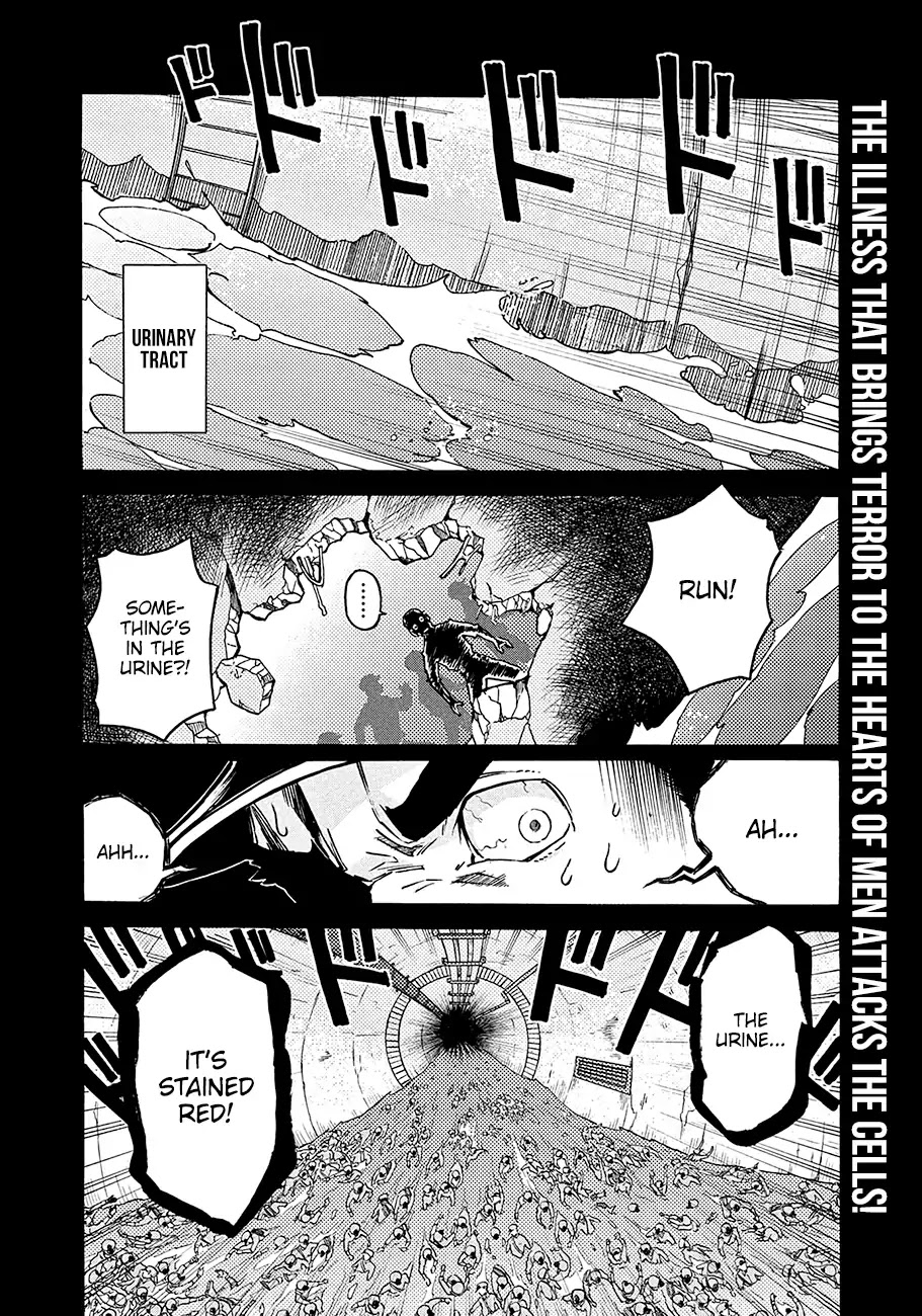 Hataraku Saibou BLACK Chapter 13 page 4 - Chapter 13: Kidney, Ureterolithiasis, Hematuria