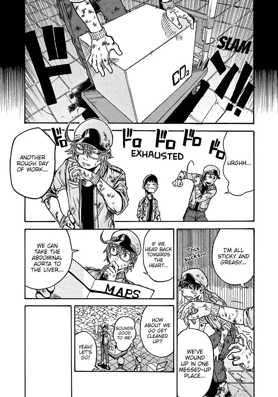 Hataraku Saibou BLACK Chapter 13 page 5 - Chapter 13: Kidney, Ureterolithiasis, Hematuria