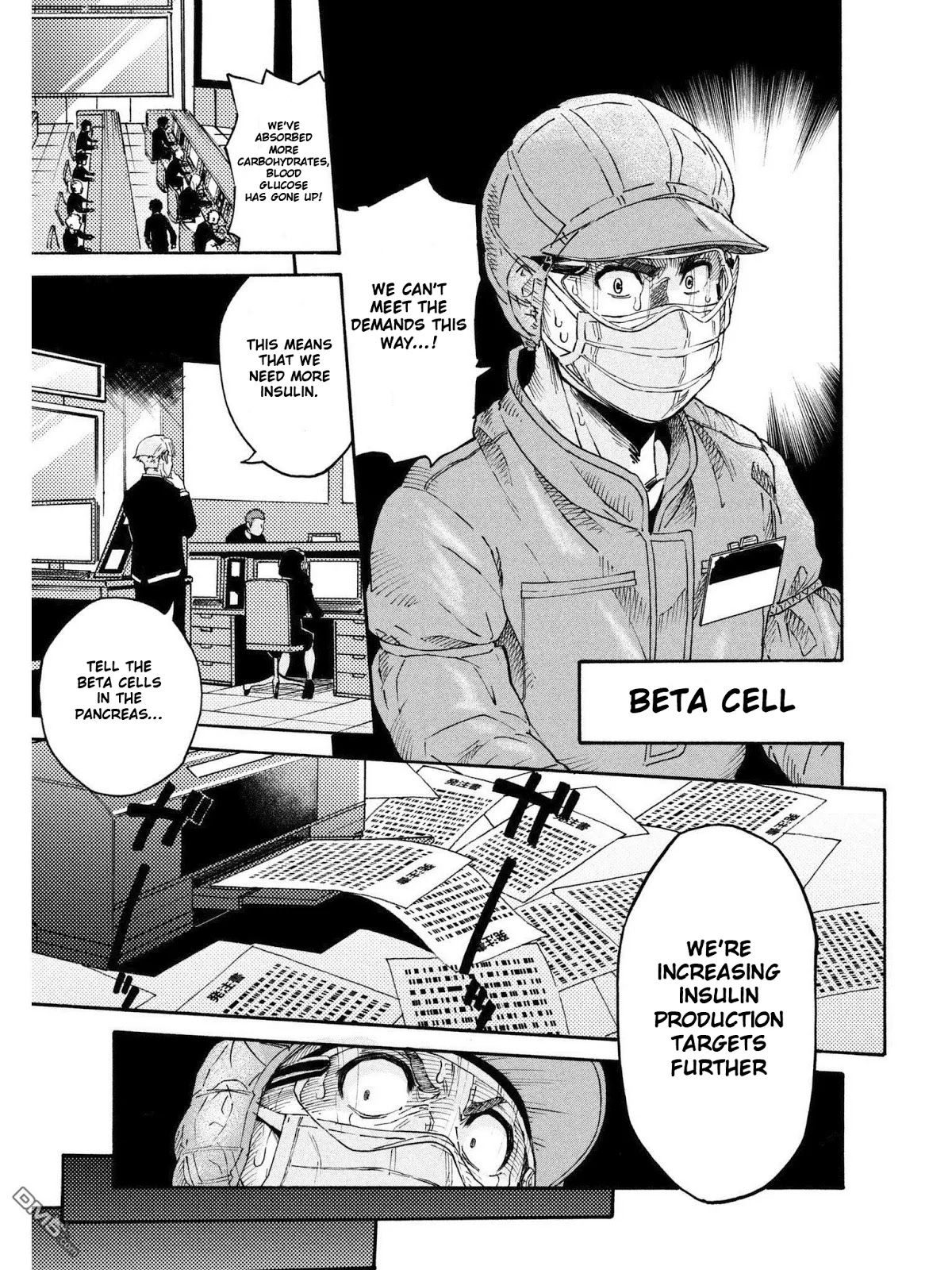 Hataraku Saibou BLACK Chapter 18 page 3 - Chapter 18: Pancreas, Insulin, Collapse