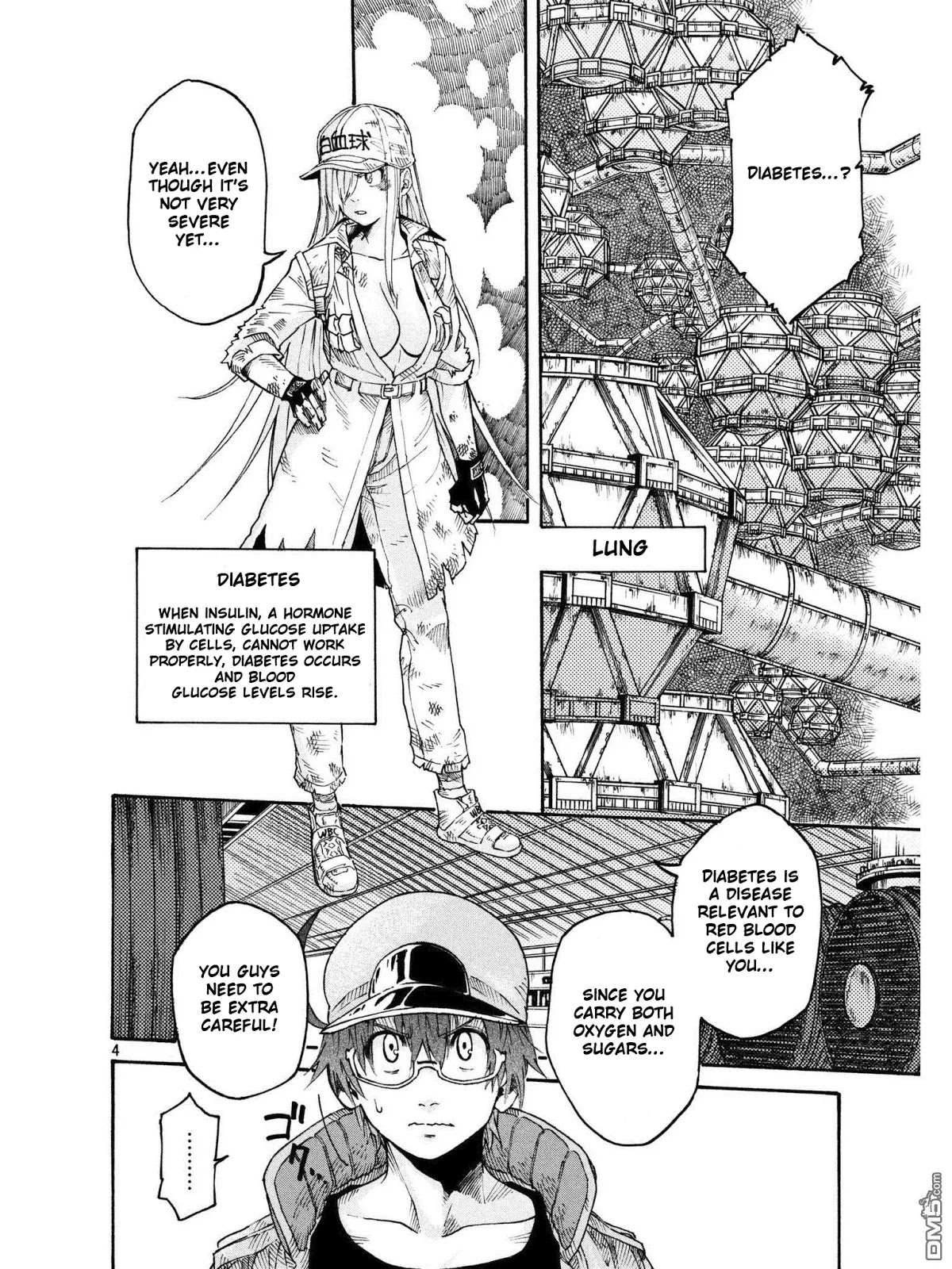 Hataraku Saibou BLACK Chapter 18 page 4 - Chapter 18: Pancreas, Insulin, Collapse
