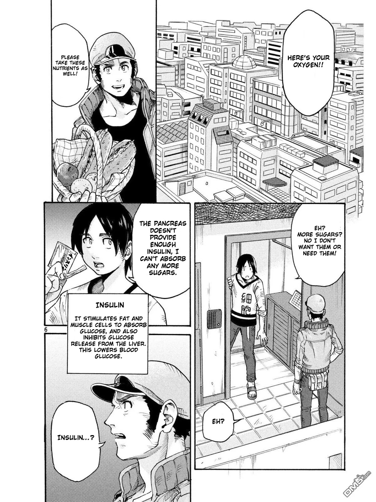 Hataraku Saibou BLACK Chapter 18 page 6 - Chapter 18: Pancreas, Insulin, Collapse