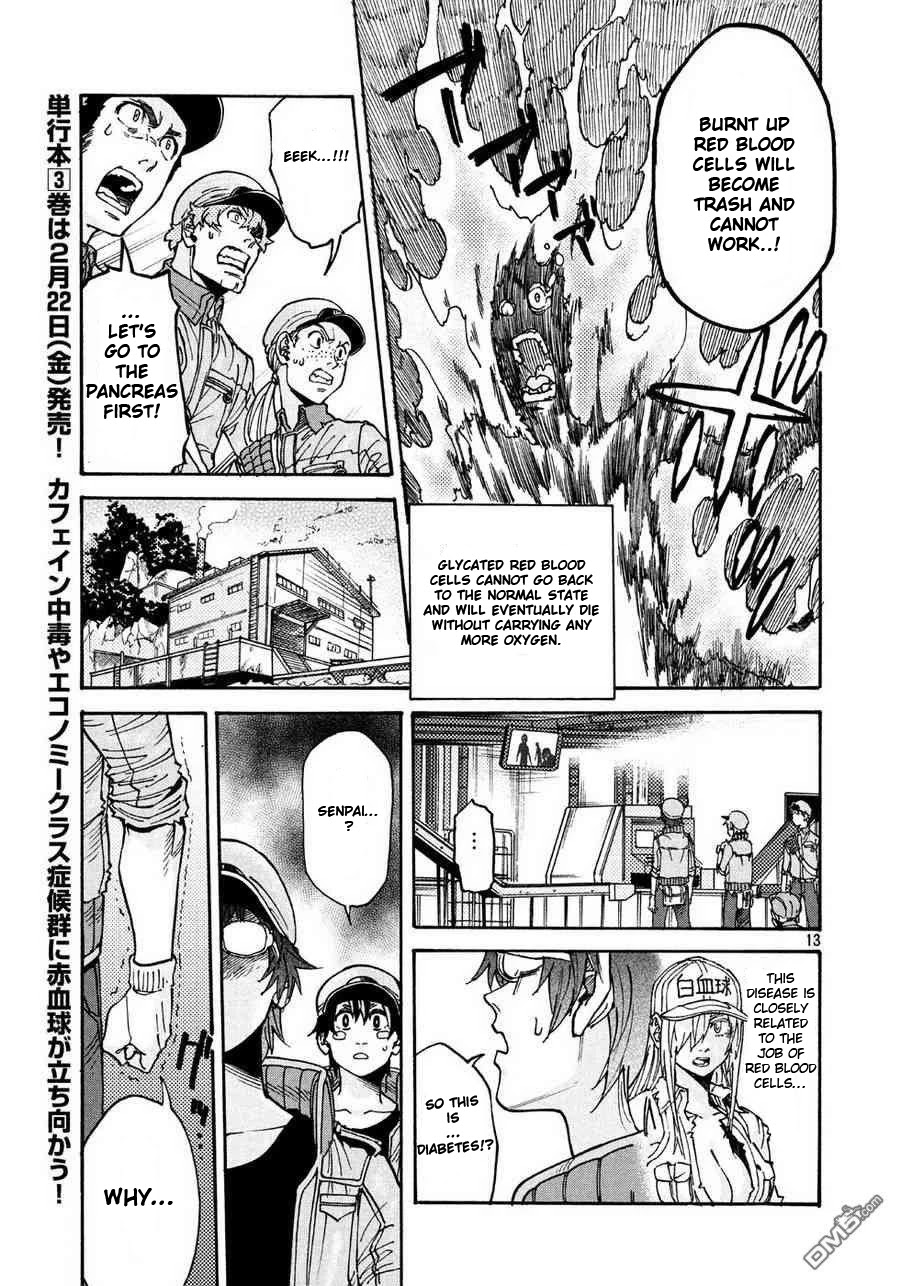Hataraku Saibou BLACK Chapter 19 page 13 - Chapter 19: Exhaustion, Glycation, Excuse