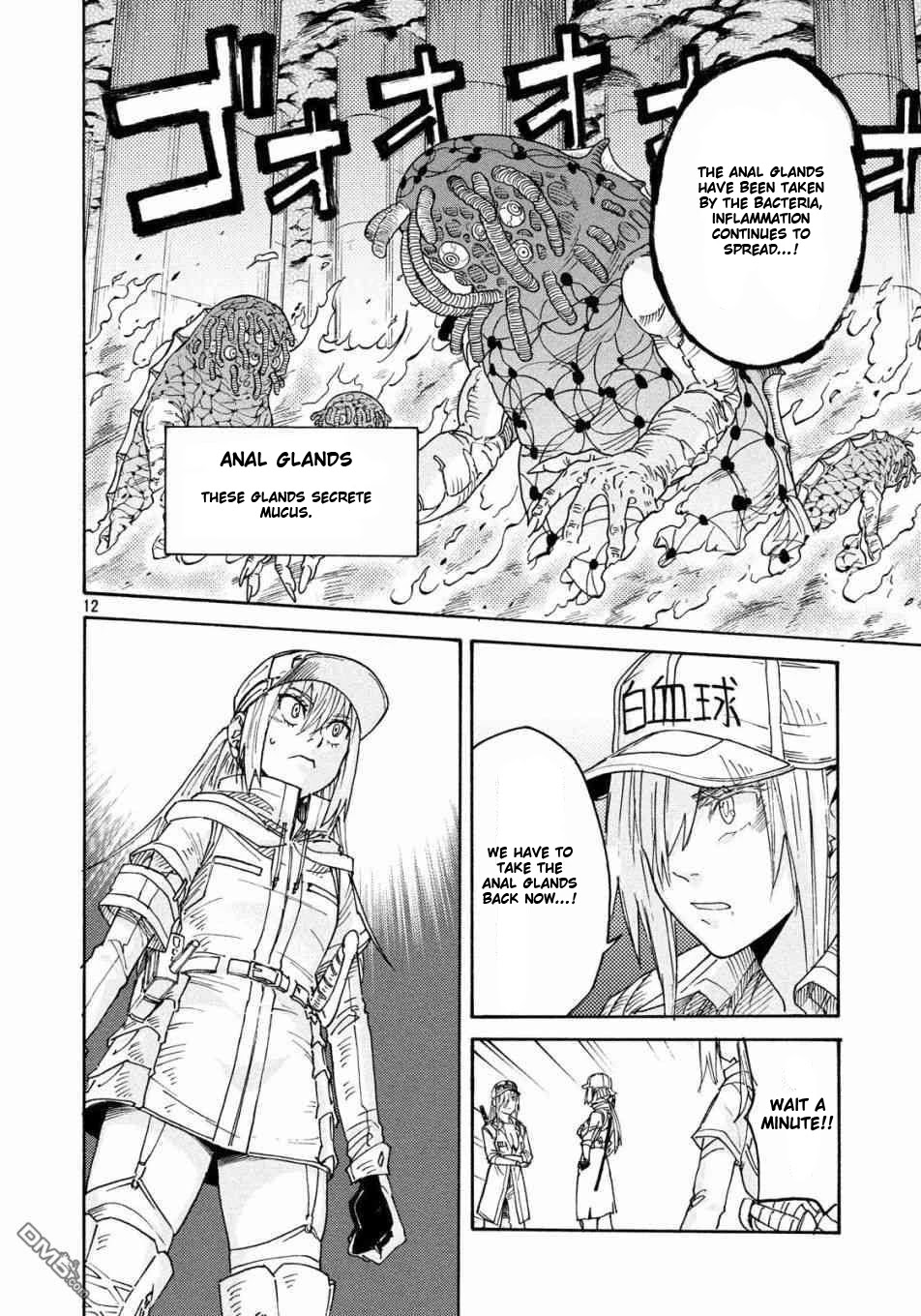 Hataraku Saibou BLACK Chapter 21 page 12 - Chapter 21: Return, Responsibility, Hemorrhoids