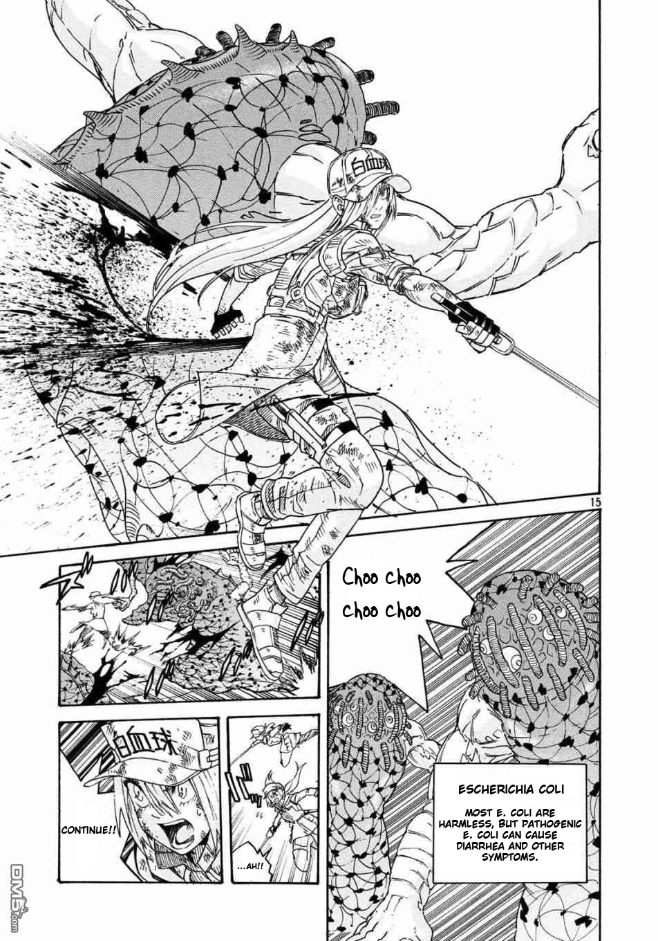 Hataraku Saibou BLACK Chapter 21 page 15 - Chapter 21: Return, Responsibility, Hemorrhoids