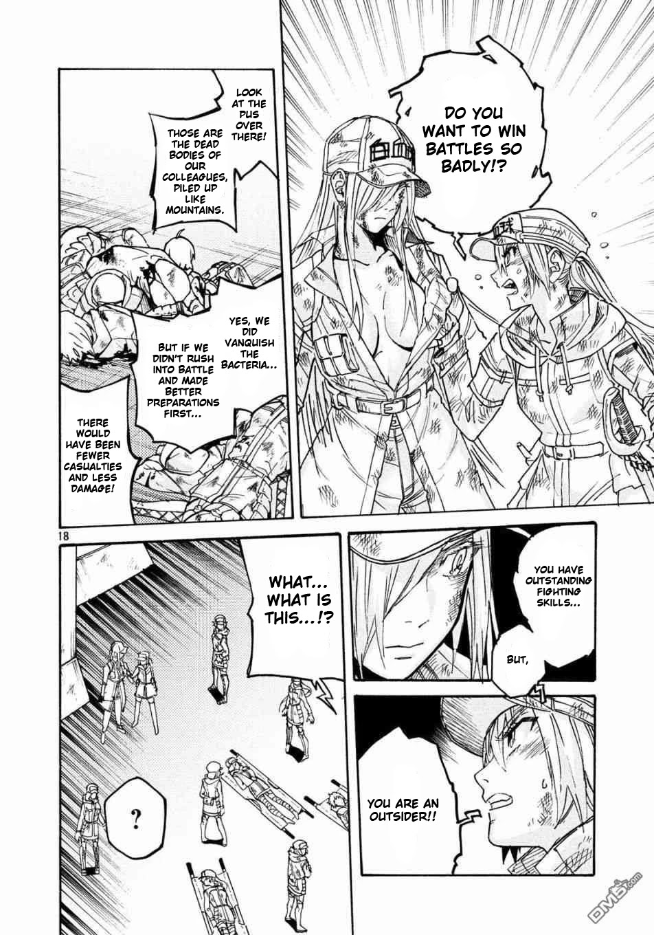 Hataraku Saibou BLACK Chapter 21 page 18 - Chapter 21: Return, Responsibility, Hemorrhoids