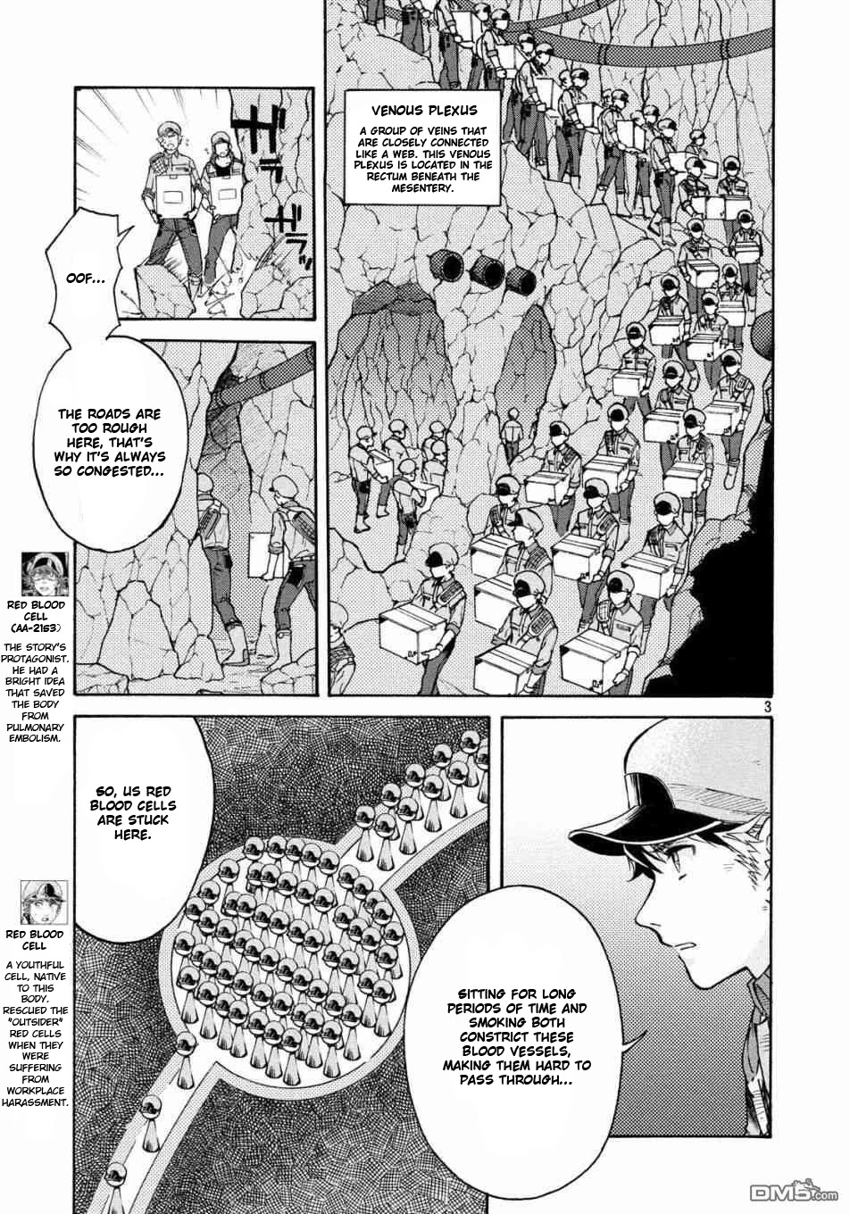 Hataraku Saibou BLACK Chapter 21 page 3 - Chapter 21: Return, Responsibility, Hemorrhoids