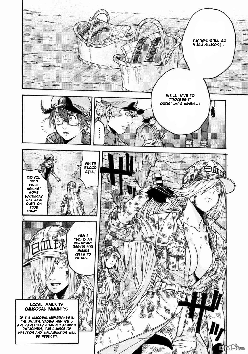Hataraku Saibou BLACK Chapter 21 page 8 - Chapter 21: Return, Responsibility, Hemorrhoids
