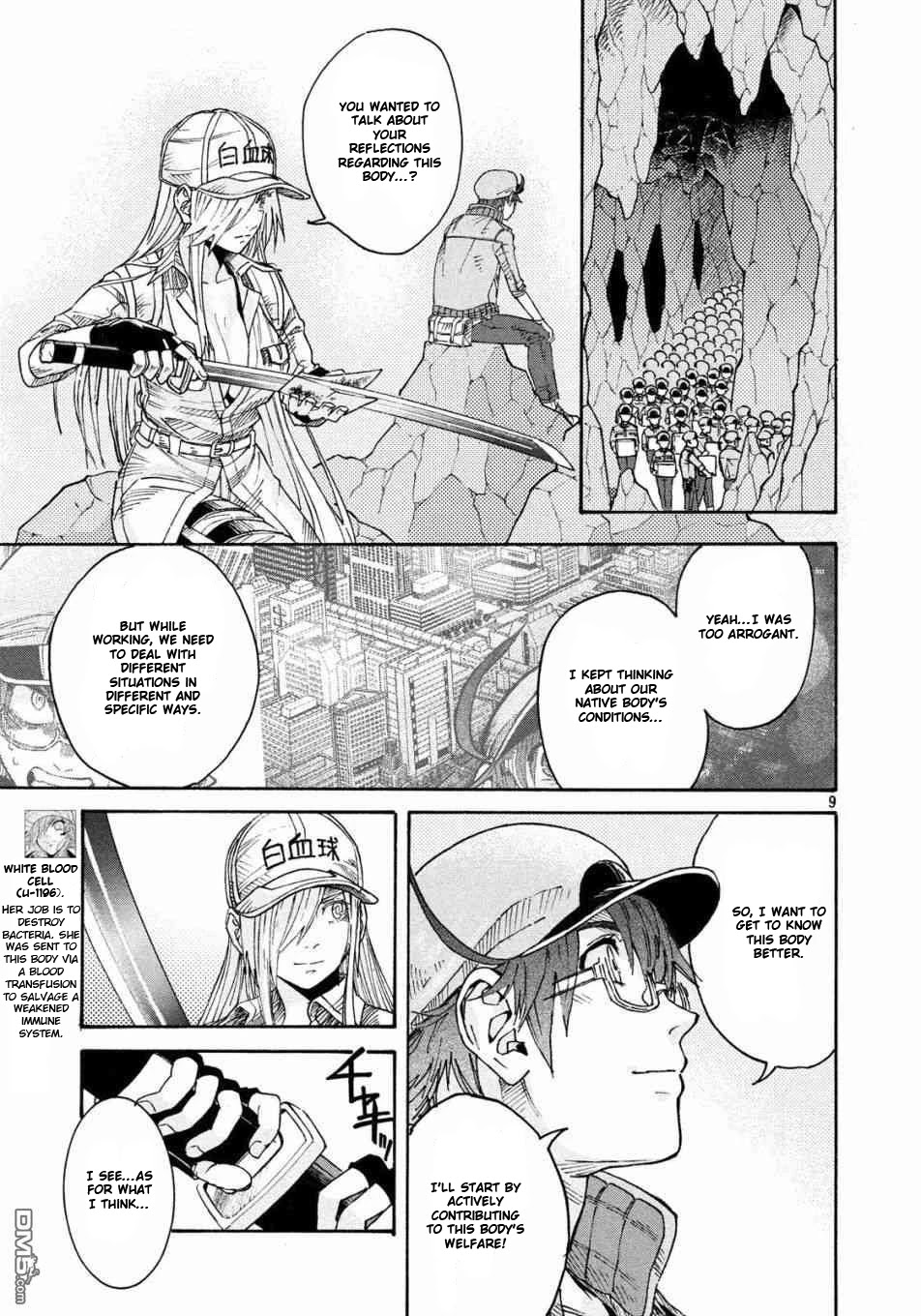 Hataraku Saibou BLACK Chapter 21 page 9 - Chapter 21: Return, Responsibility, Hemorrhoids