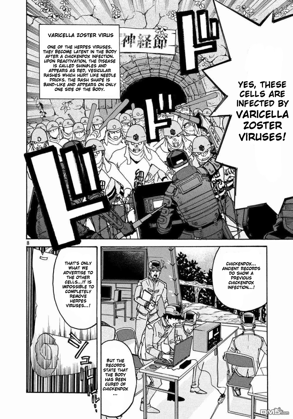 Hataraku Saibou BLACK Chapter 23 page 8 - Chapter 23: Shingles, Mission, Companion