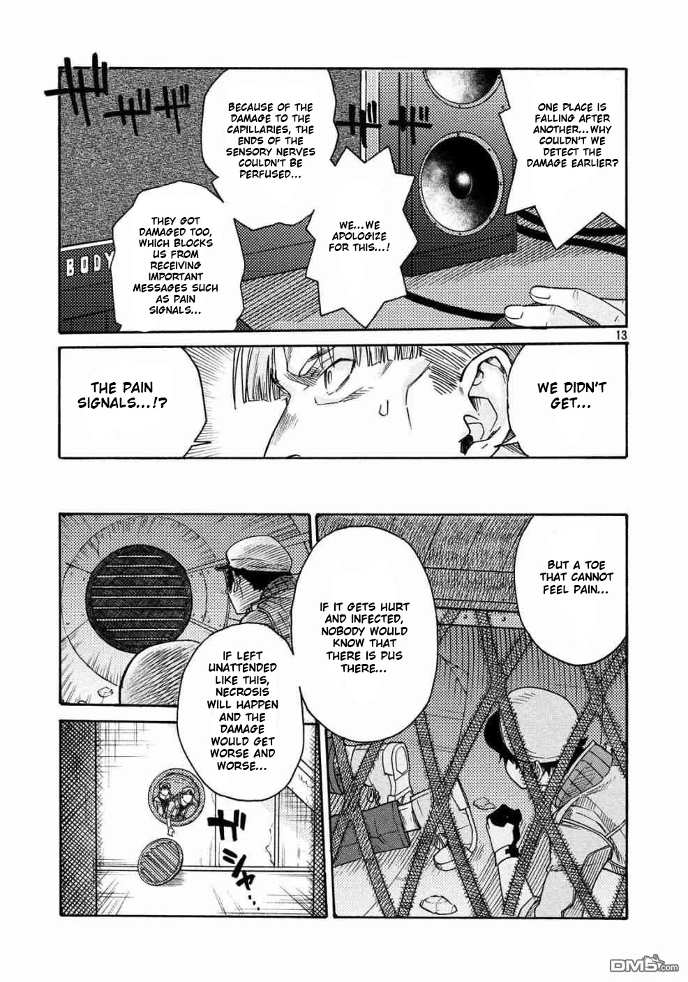 Hataraku Saibou BLACK Chapter 25 page 13 - Chapter 25: Inferno, Gangrene, Hard Worker