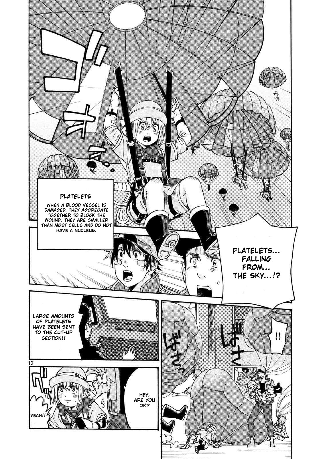 Hataraku Saibou BLACK Chapter 26 page 12 - Chapter 26: Incineration, Amputation, Benevolent Rain