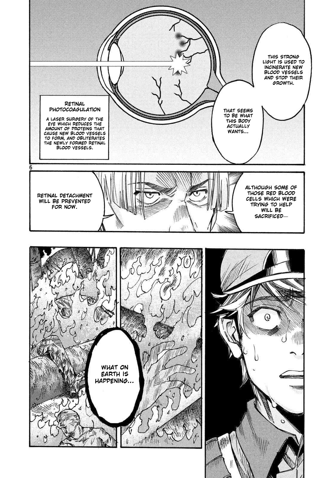 Hataraku Saibou BLACK Chapter 26 page 6 - Chapter 26: Incineration, Amputation, Benevolent Rain