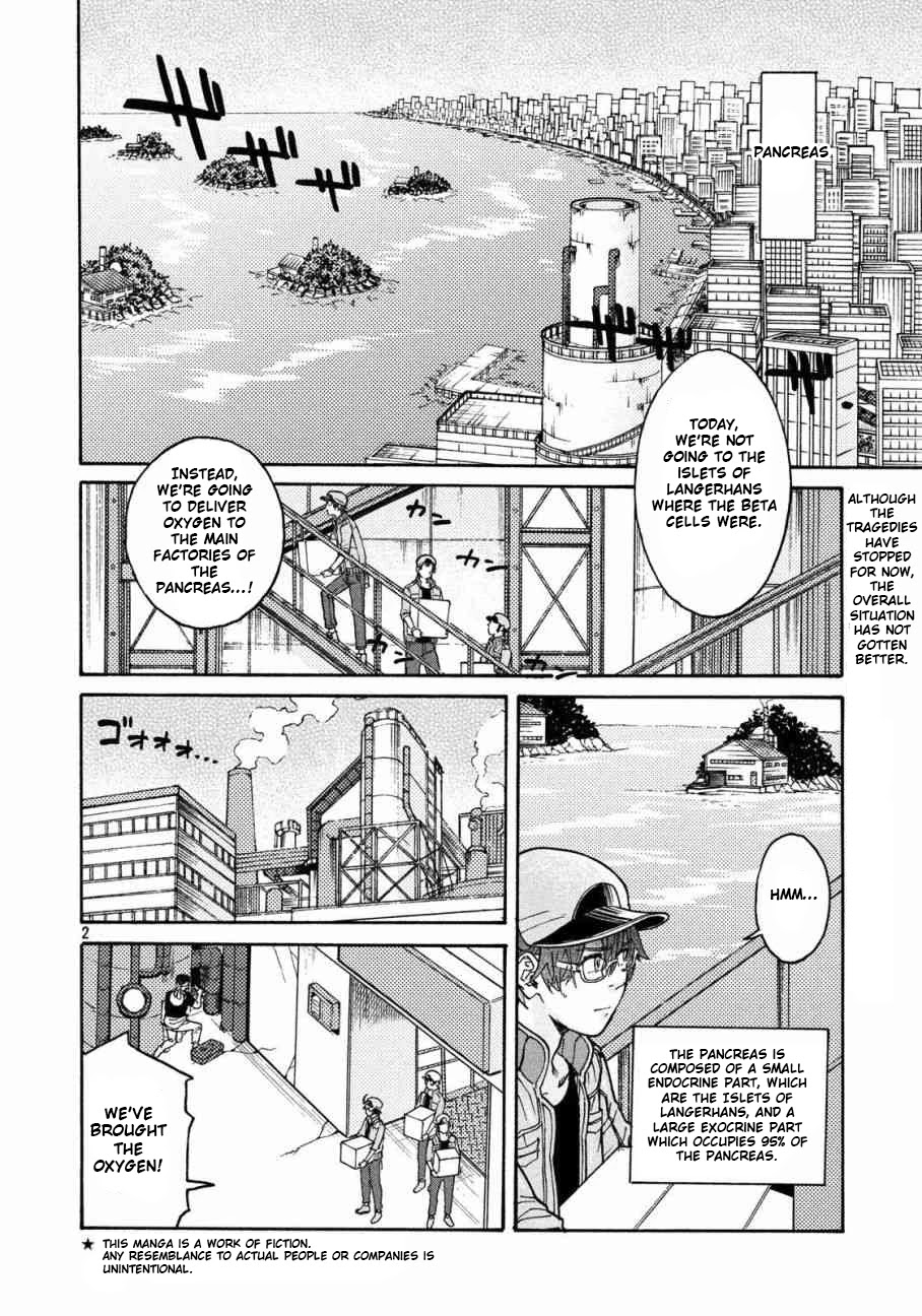 Hataraku Saibou BLACK Chapter 28 page 2 - Chapter 28: Pancreas, Fraud, Inferno