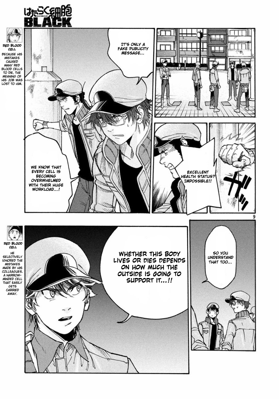 Hataraku Saibou BLACK Chapter 28 page 9 - Chapter 28: Pancreas, Fraud, Inferno