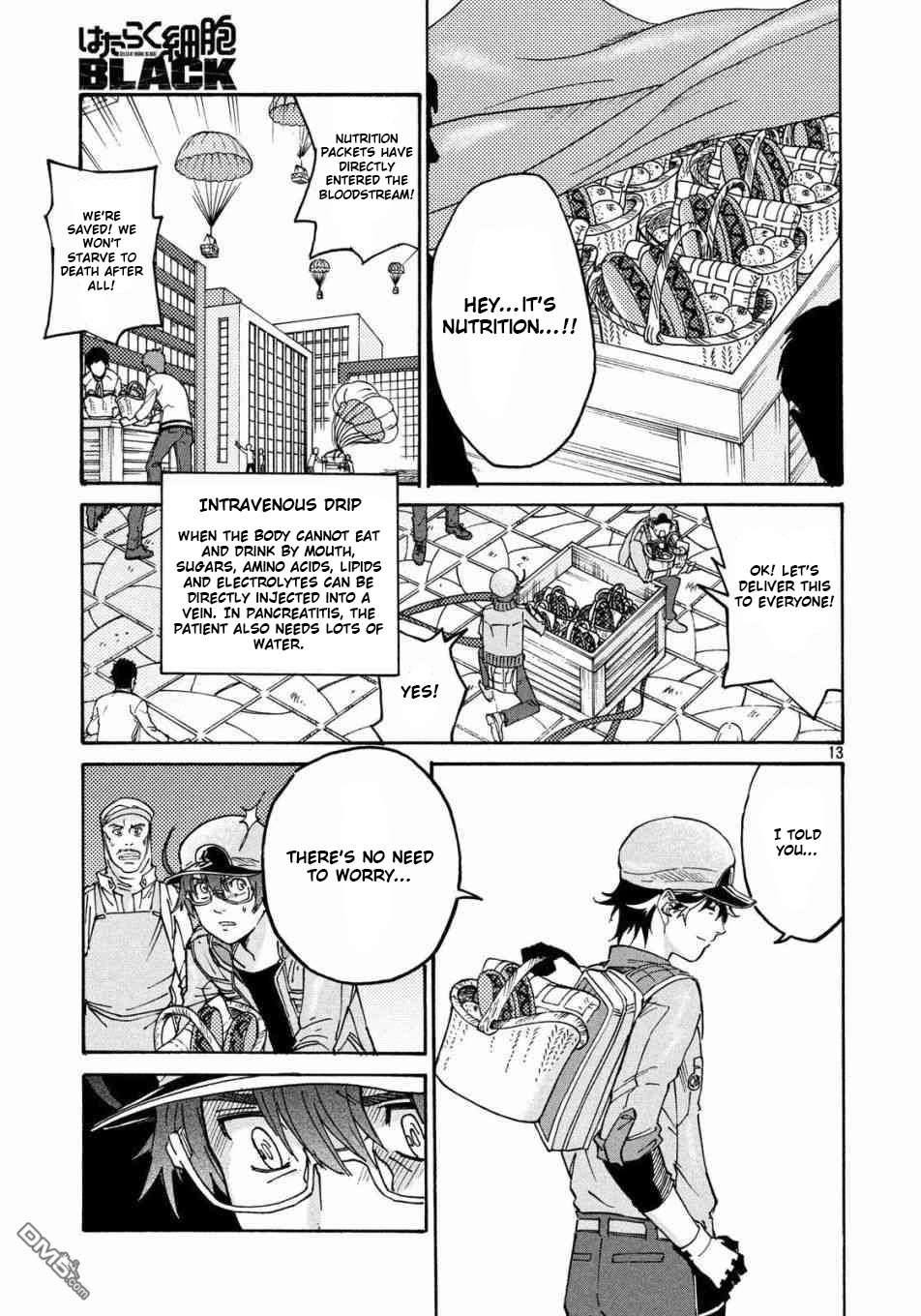 Hataraku Saibou BLACK Chapter 29 page 13 - Chapter 29: Implementation, Fasting, Unemployment