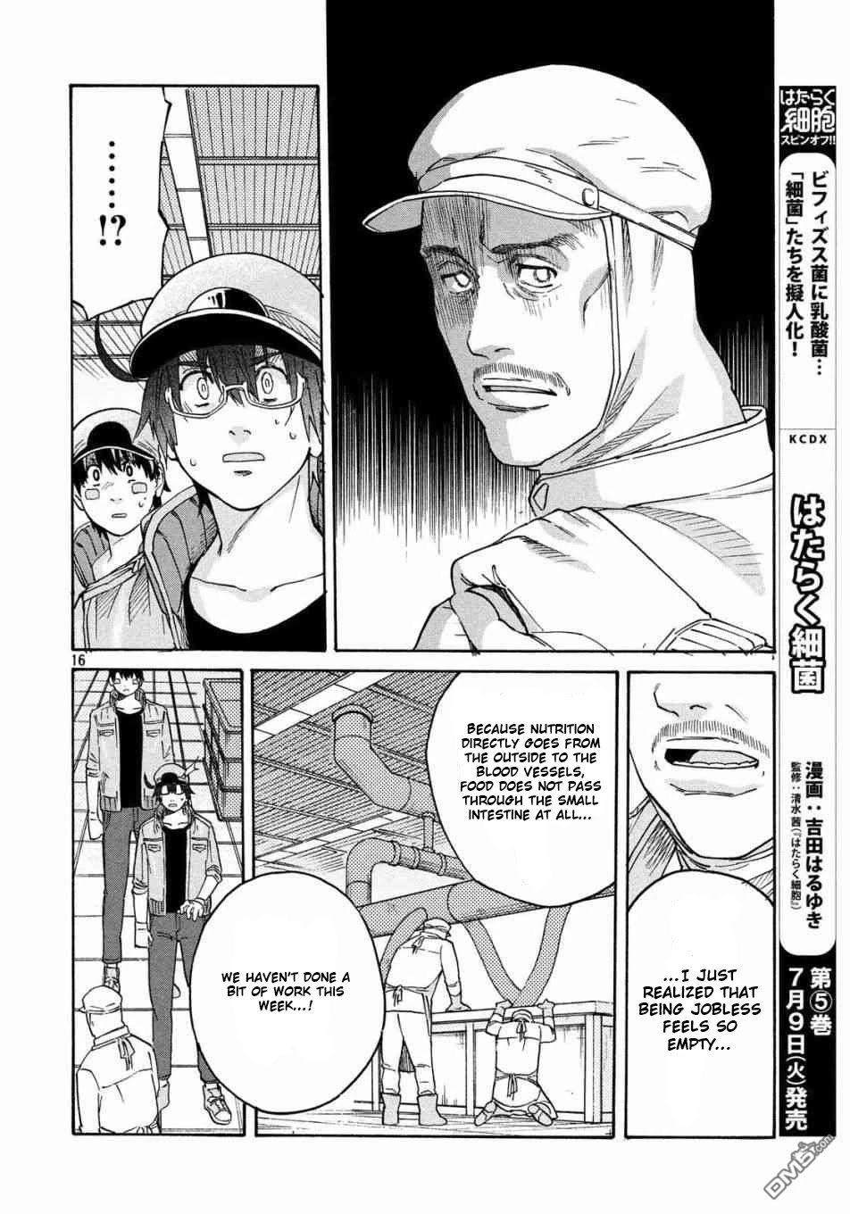 Hataraku Saibou BLACK Chapter 29 page 16 - Chapter 29: Implementation, Fasting, Unemployment