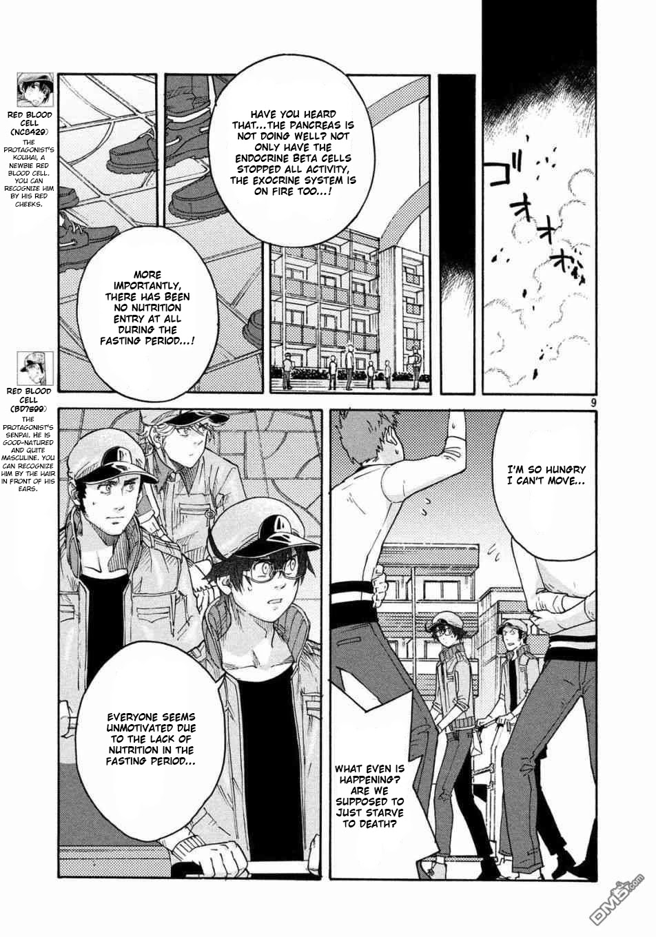 Hataraku Saibou BLACK Chapter 29 page 9 - Chapter 29: Implementation, Fasting, Unemployment