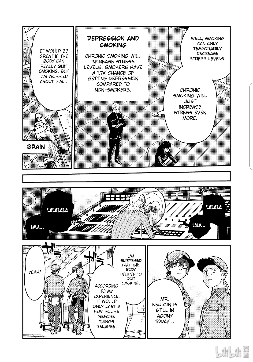 Hataraku Saibou BLACK Chapter 35 page 20 - Chapter 35: Drugs, Quitting Smoking, Fear