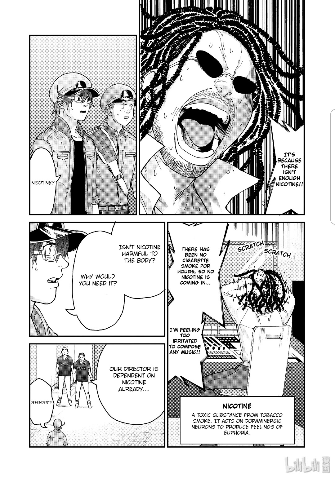 Hataraku Saibou BLACK Chapter 35 page 23 - Chapter 35: Drugs, Quitting Smoking, Fear
