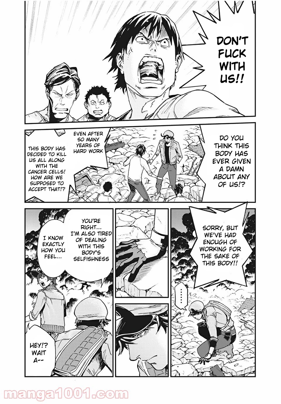 Hataraku Saibou BLACK Chapter 40 page 15 - Chapter 40: Metastasis, Radiotherapy, Anticancer drugs