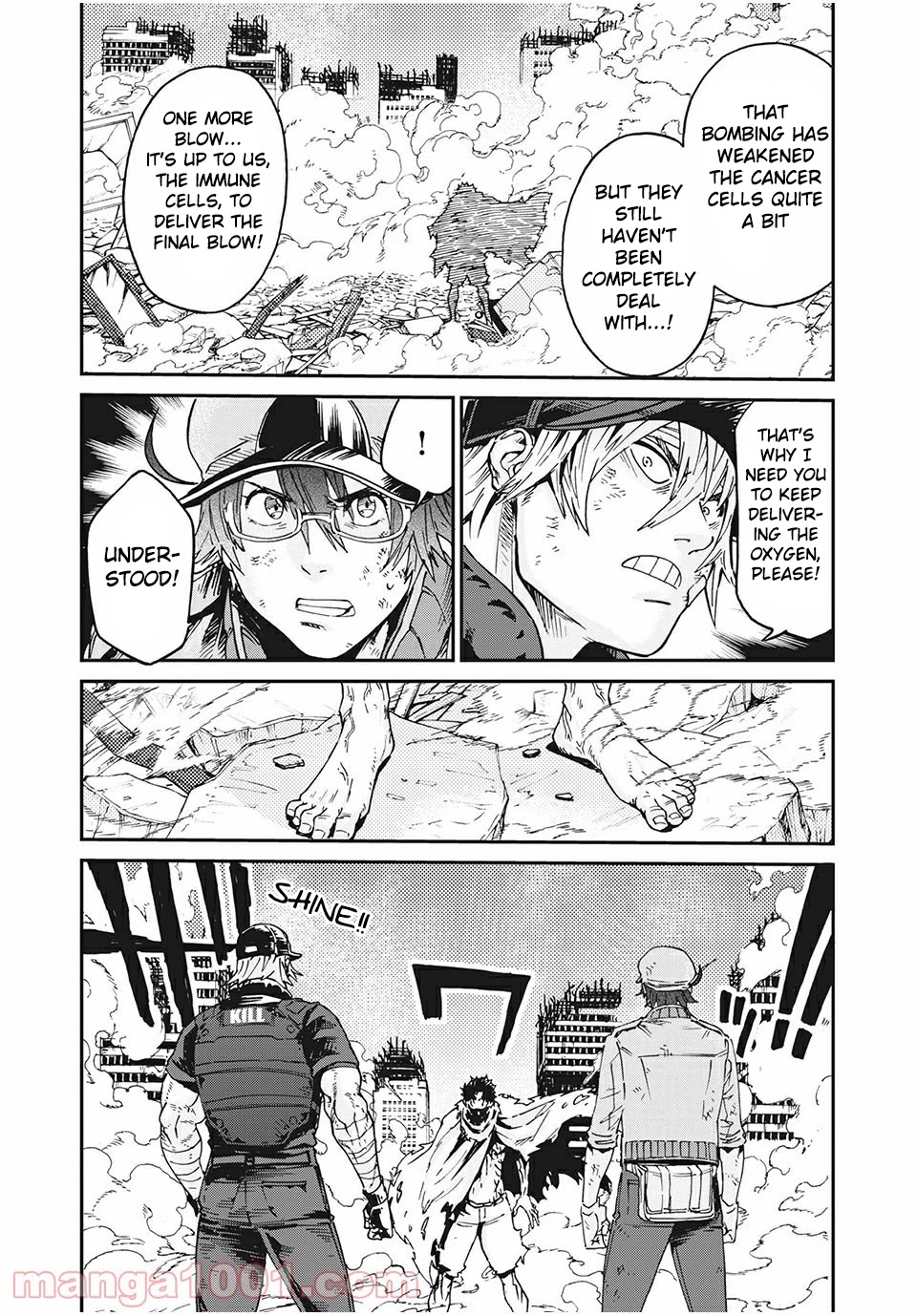 Hataraku Saibou BLACK Chapter 40 page 29 - Chapter 40: Metastasis, Radiotherapy, Anticancer drugs