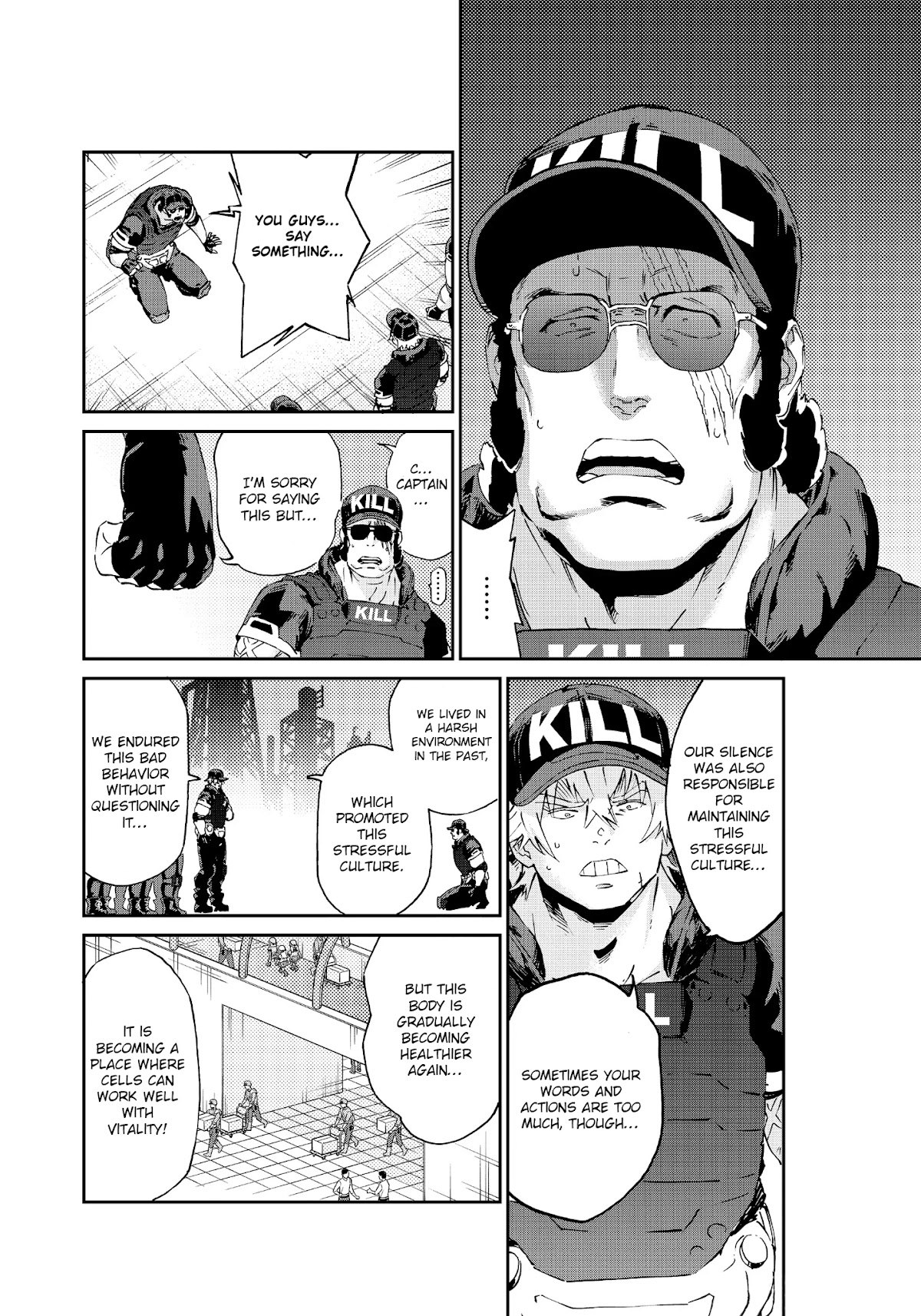Hataraku Saibou BLACK Chapter 46 page 12 - Chapter 46: Differentiation, Generation, Mutual Support