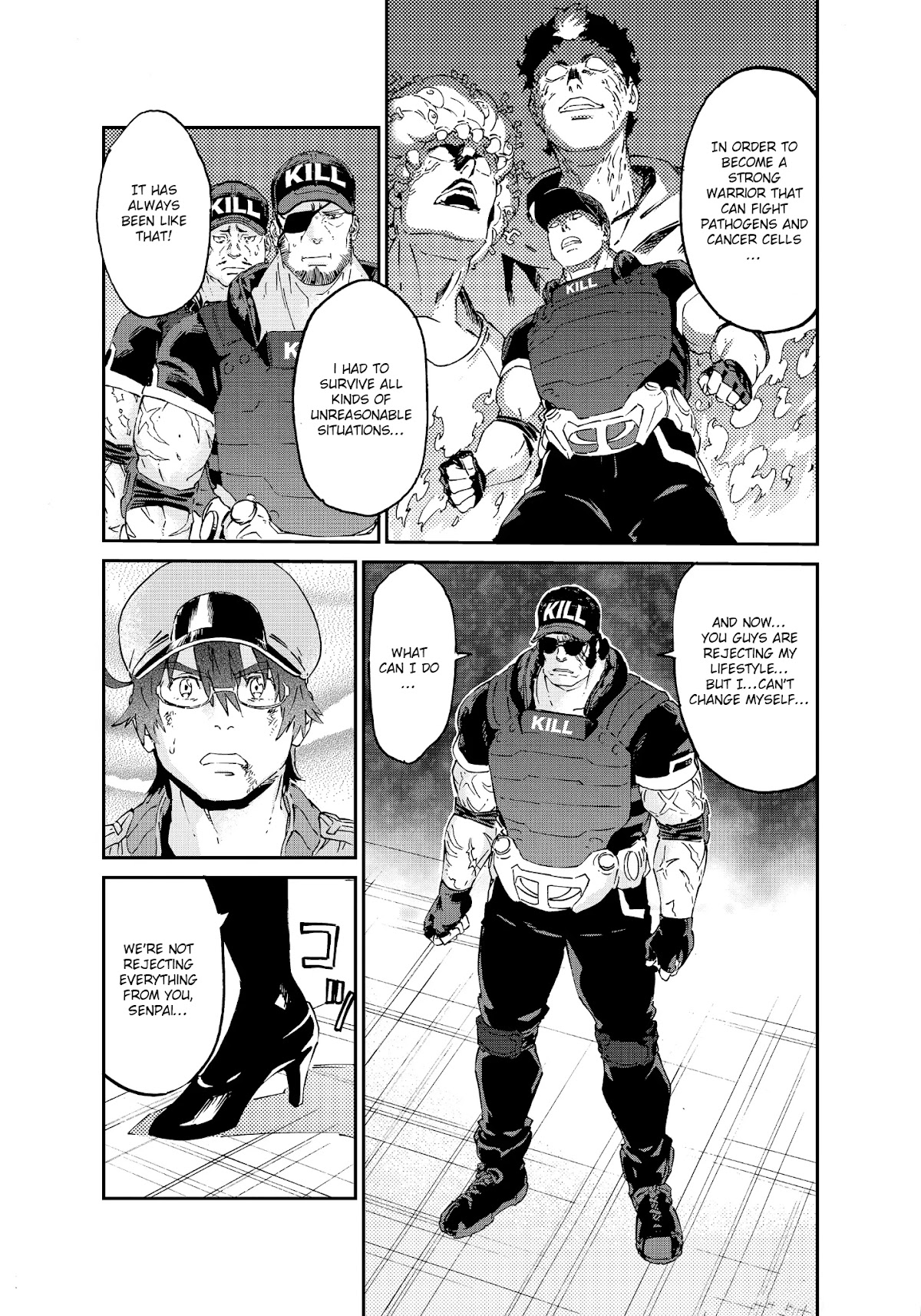 Hataraku Saibou BLACK Chapter 46 page 15 - Chapter 46: Differentiation, Generation, Mutual Support