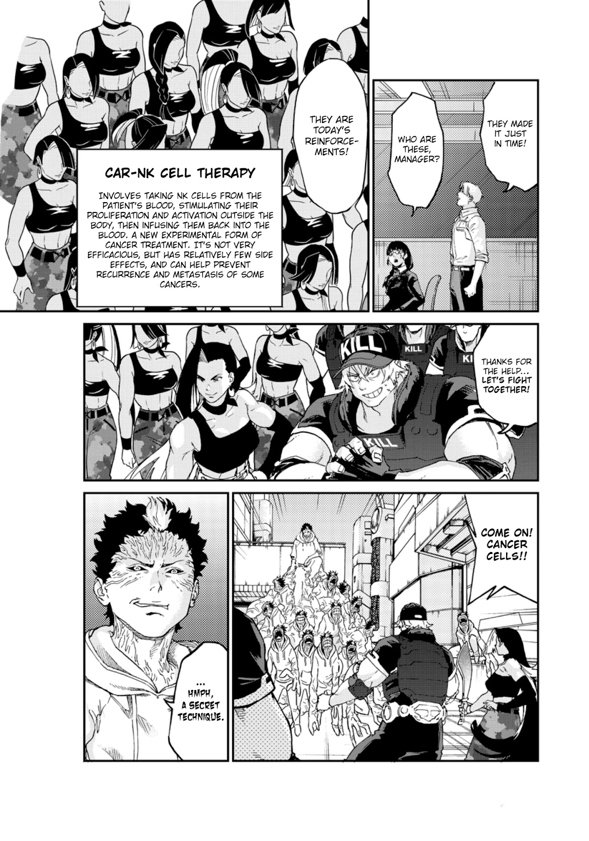 Hataraku Saibou BLACK Chapter 48 page 11 - Chapter 48: Brain Metastasis, Willpower, Work [END]