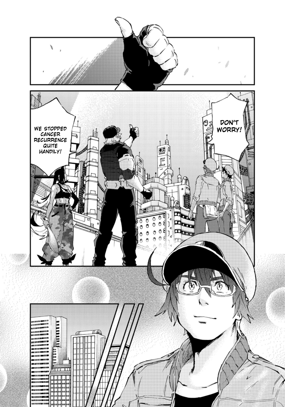 Hataraku Saibou BLACK Chapter 48 page 16 - Chapter 48: Brain Metastasis, Willpower, Work [END]