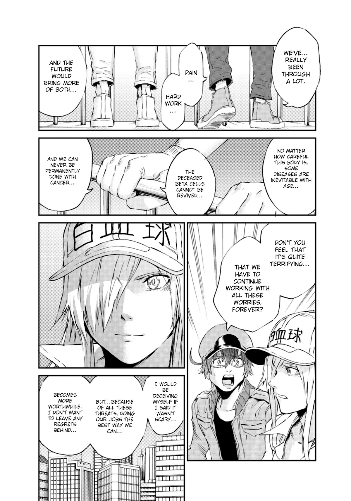 Hataraku Saibou BLACK Chapter 48 page 18 - Chapter 48: Brain Metastasis, Willpower, Work [END]
