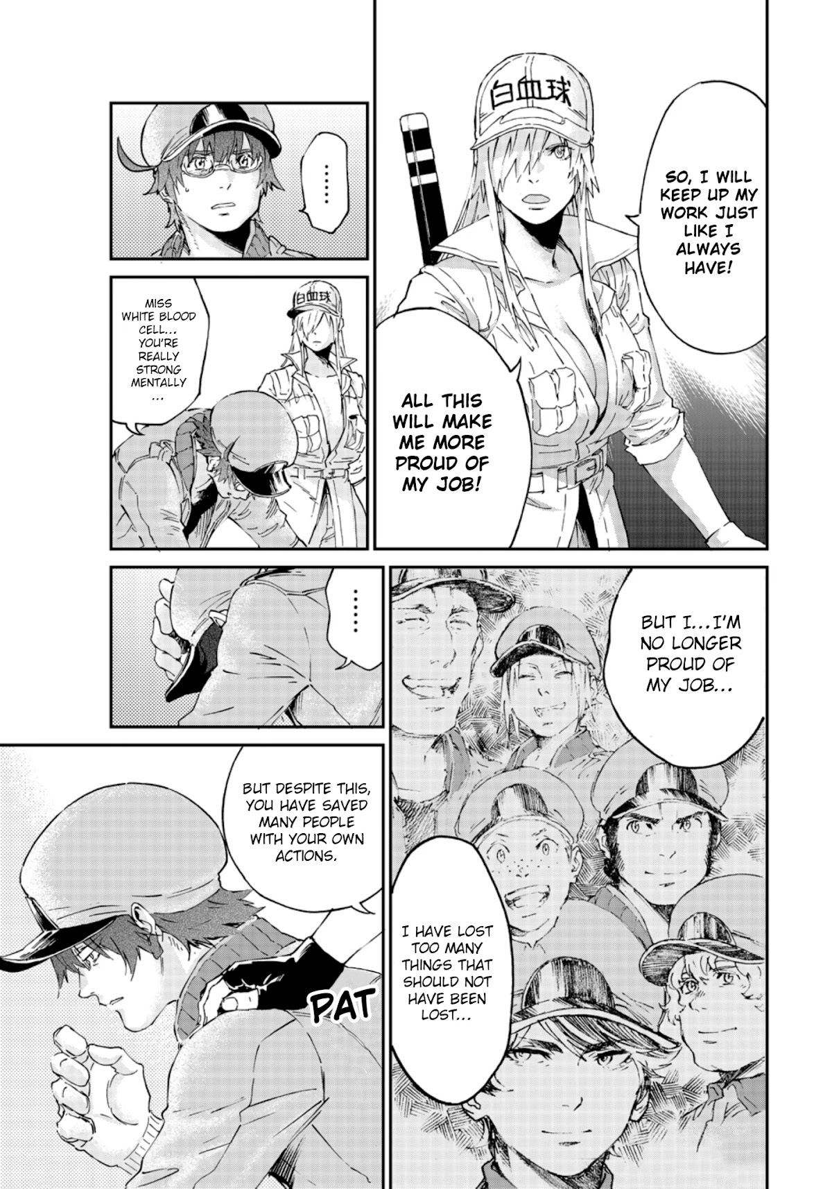 Hataraku Saibou BLACK Chapter 48 page 19 - Chapter 48: Brain Metastasis, Willpower, Work [END]