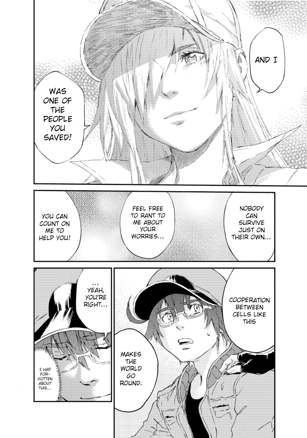Hataraku Saibou BLACK Chapter 48 page 20 - Chapter 48: Brain Metastasis, Willpower, Work [END]