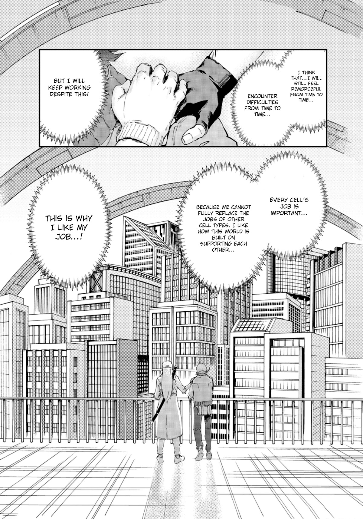 Hataraku Saibou BLACK Chapter 48 page 21 - Chapter 48: Brain Metastasis, Willpower, Work [END]