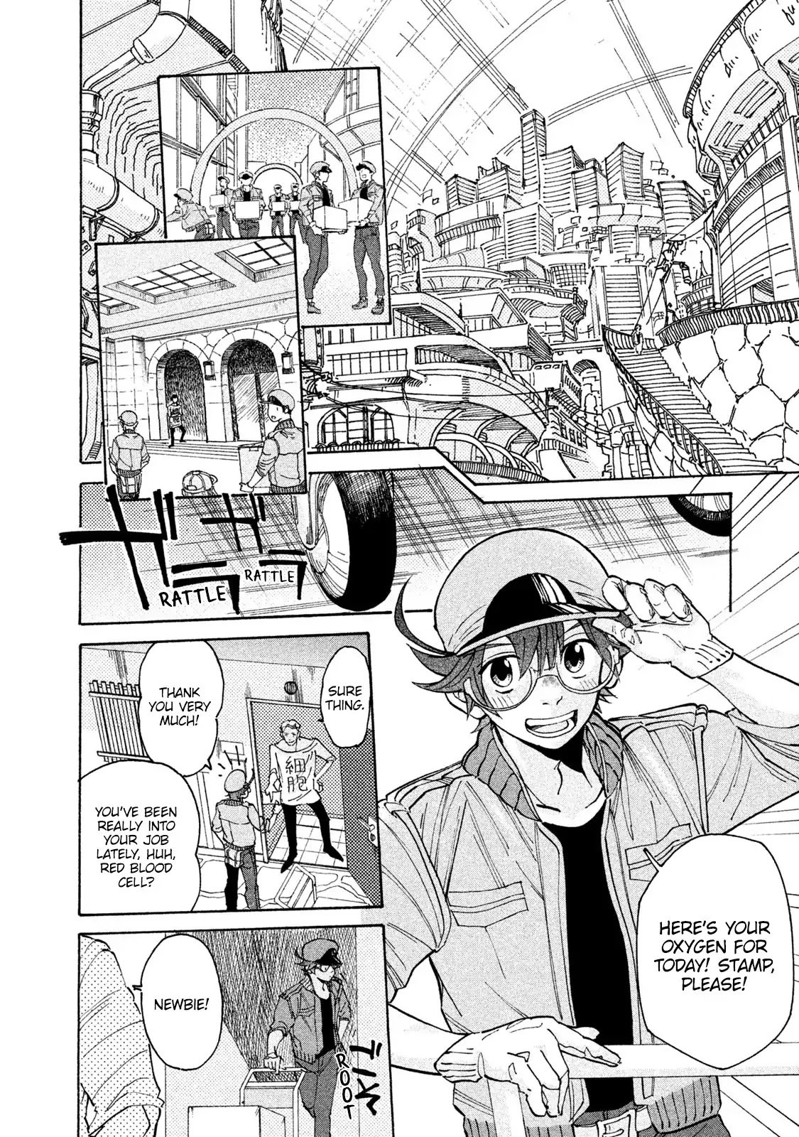 Hataraku Saibou BLACK Chapter 5 page 2 - Chapter 5: Overwork, Confusion, Hair Loss