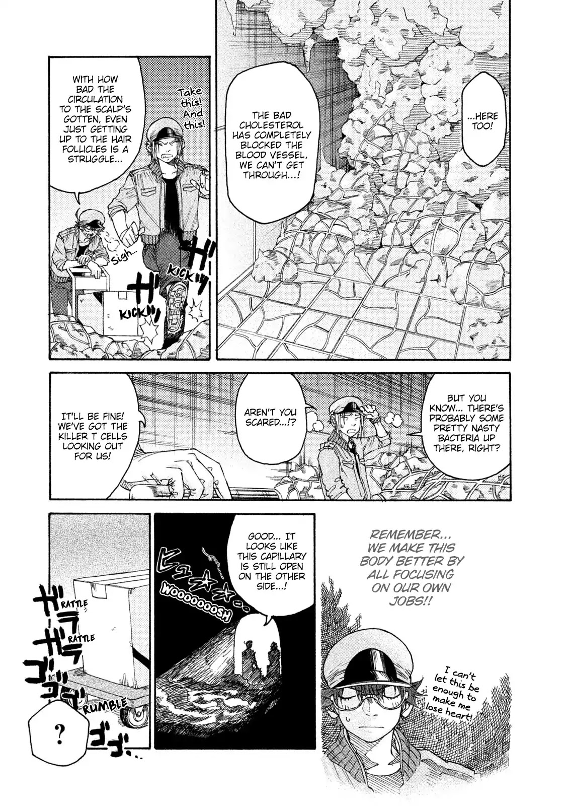 Hataraku Saibou BLACK Chapter 5 page 7 - Chapter 5: Overwork, Confusion, Hair Loss