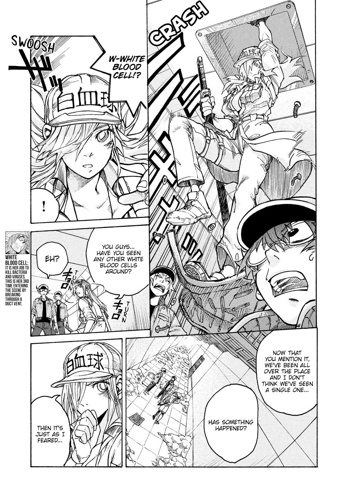 Hataraku Saibou BLACK Chapter 6 page 11 - Chapter 6: Abnormalities, Athlete's Foot, A reason for working