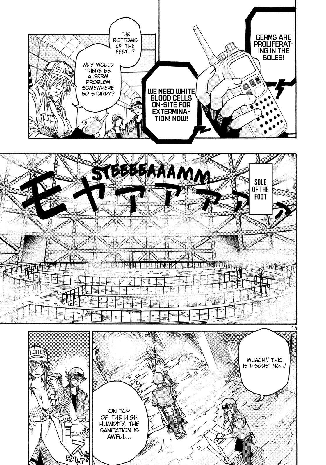 Hataraku Saibou BLACK Chapter 6 page 15 - Chapter 6: Abnormalities, Athlete's Foot, A reason for working