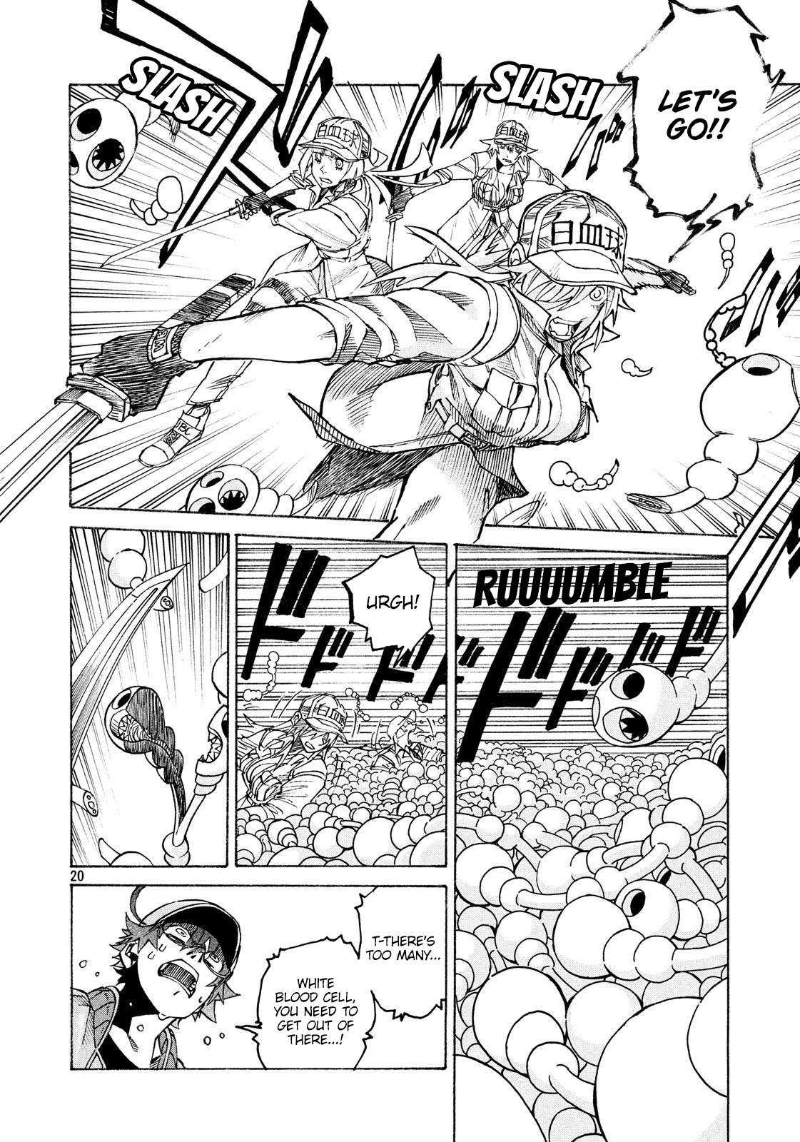 Hataraku Saibou BLACK Chapter 6 page 20 - Chapter 6: Abnormalities, Athlete's Foot, A reason for working