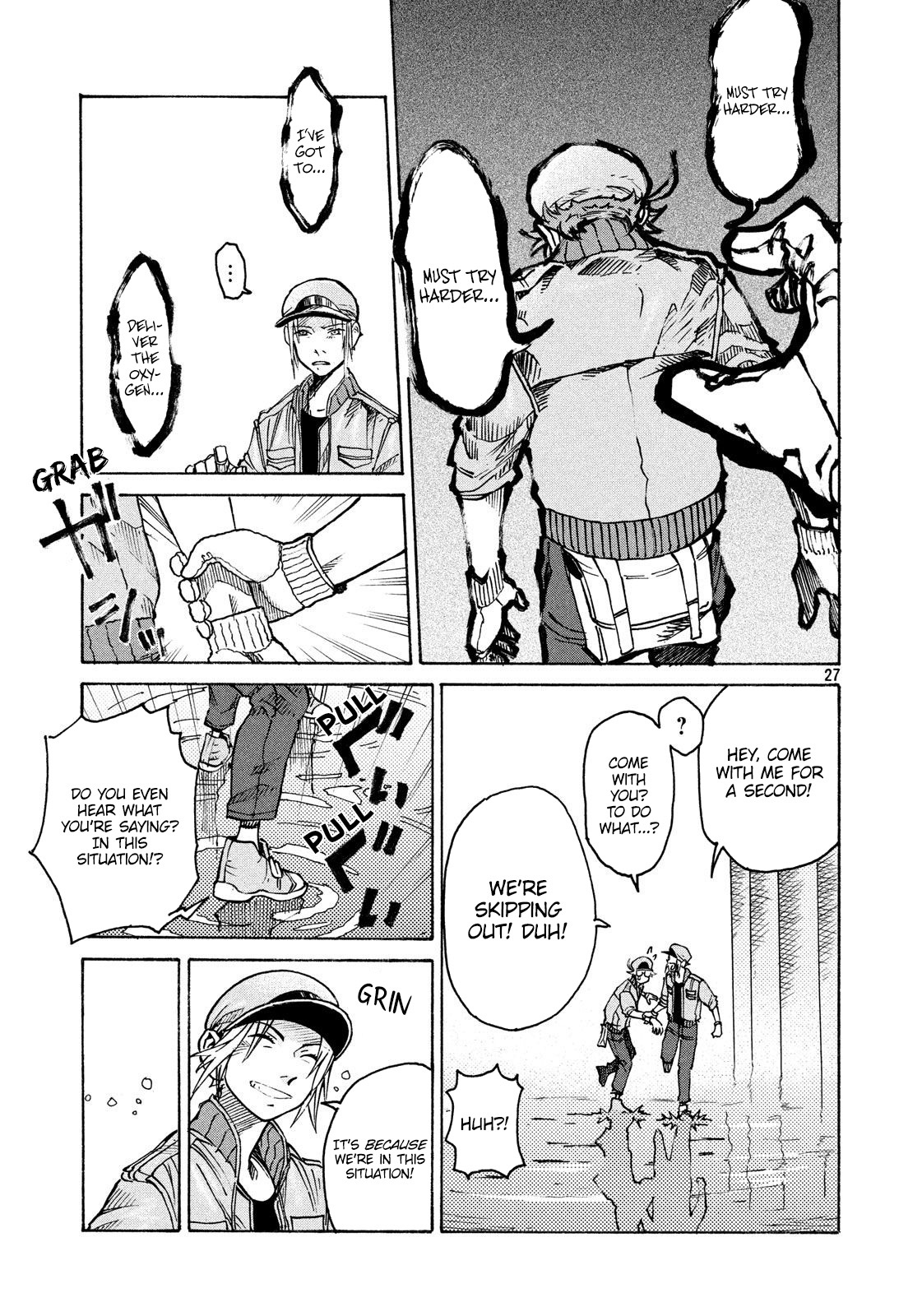 Hataraku Saibou BLACK Chapter 6 page 27 - Chapter 6: Abnormalities, Athlete's Foot, A reason for working