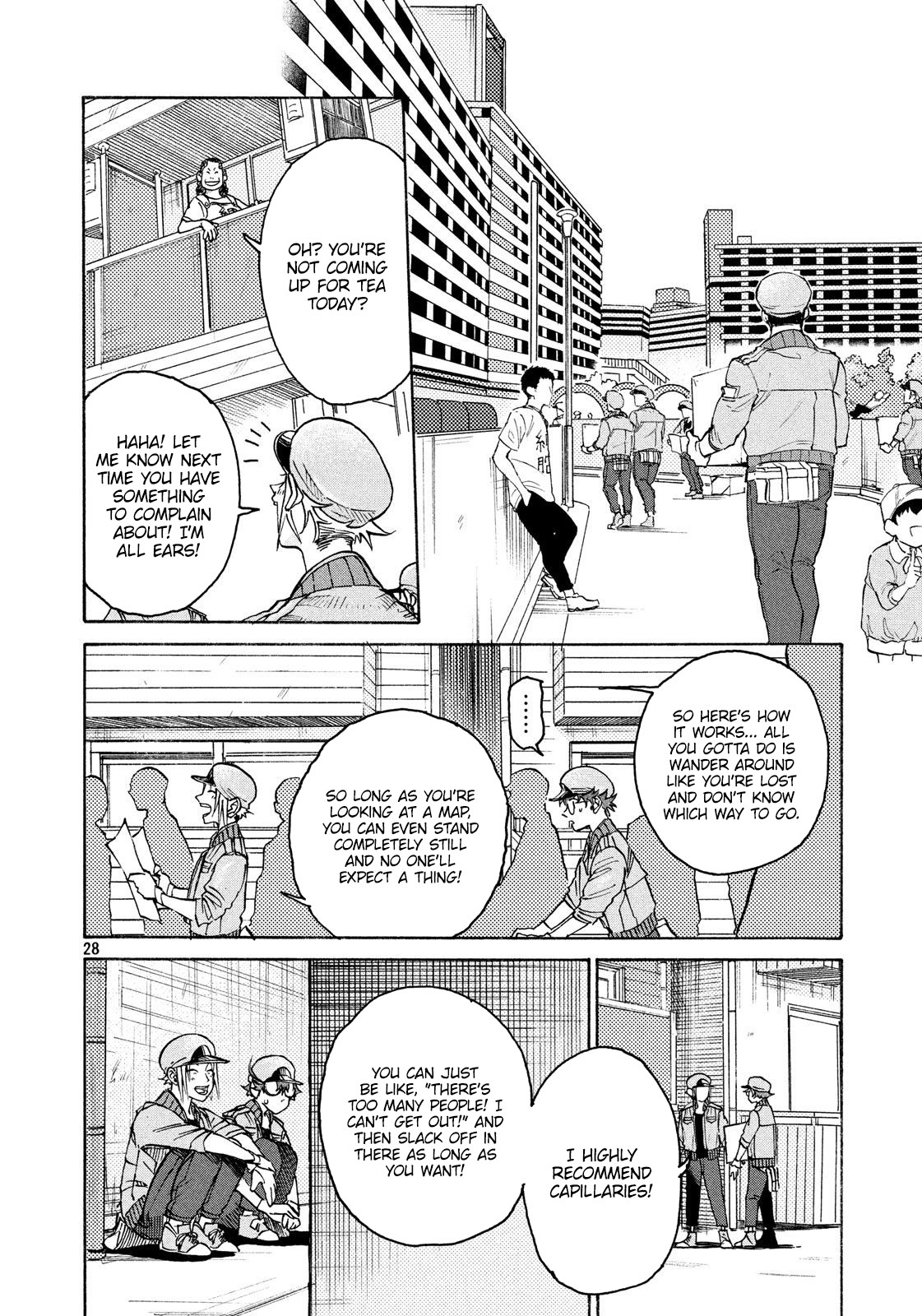 Hataraku Saibou BLACK Chapter 6 page 28 - Chapter 6: Abnormalities, Athlete's Foot, A reason for working