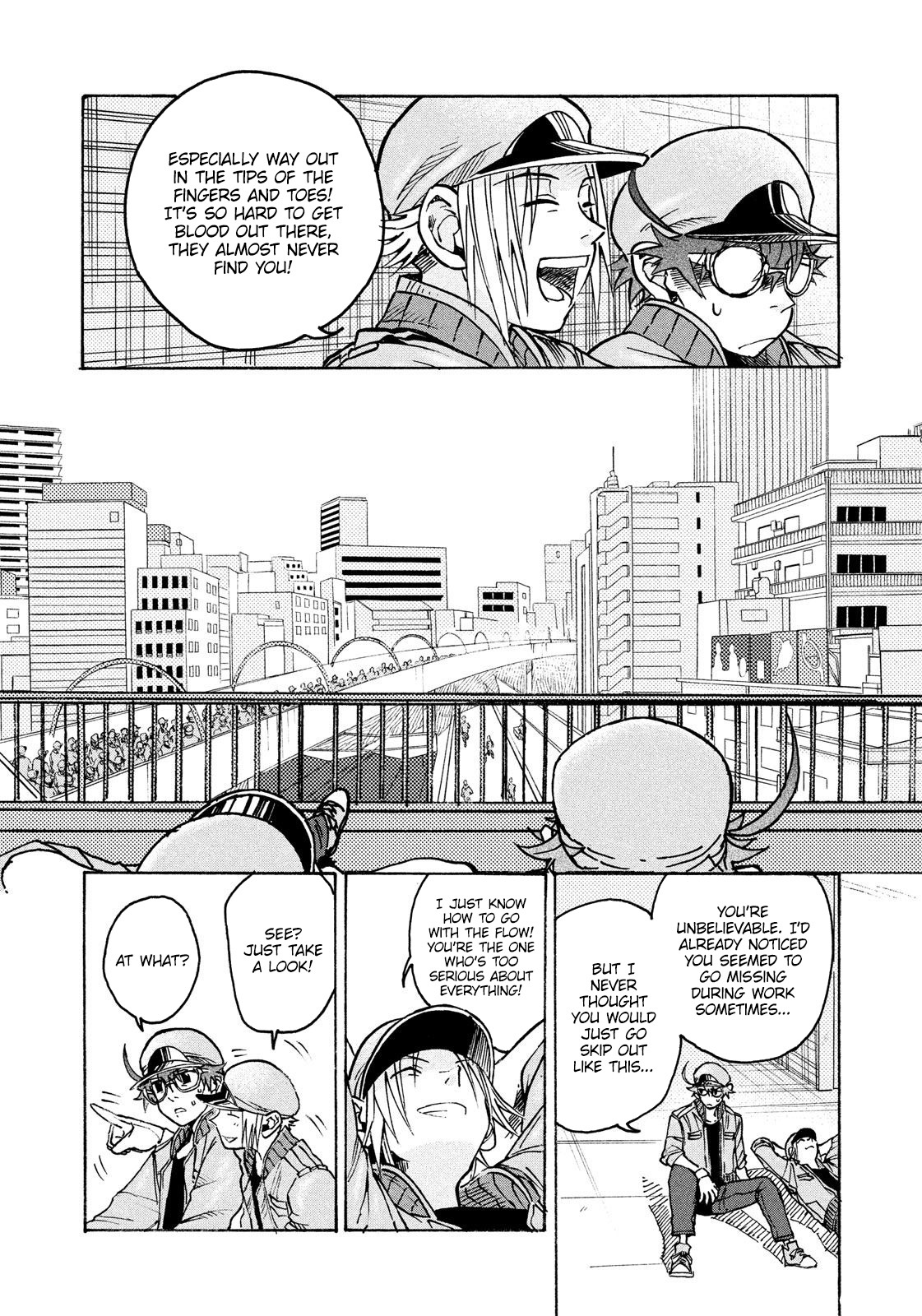 Hataraku Saibou BLACK Chapter 6 page 29 - Chapter 6: Abnormalities, Athlete's Foot, A reason for working