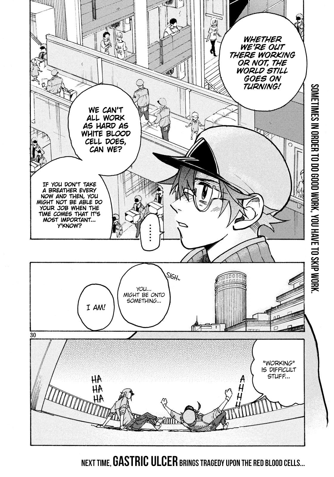 Hataraku Saibou BLACK Chapter 6 page 30 - Chapter 6: Abnormalities, Athlete's Foot, A reason for working