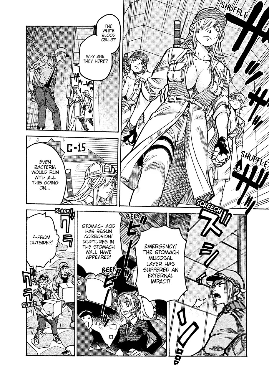 Hataraku Saibou BLACK Chapter 7 page 14 - Chapter 7: Stomach Ulcer, Friendship and Loss