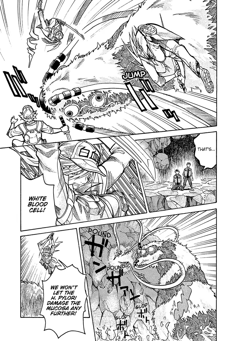 Hataraku Saibou BLACK Chapter 7 page 23 - Chapter 7: Stomach Ulcer, Friendship and Loss