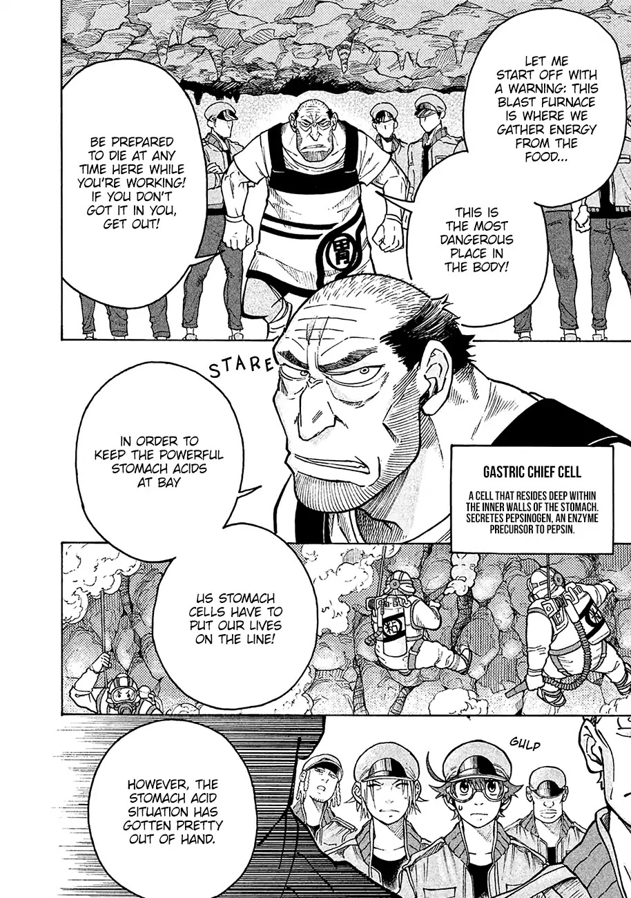 Hataraku Saibou BLACK Chapter 7 page 4 - Chapter 7: Stomach Ulcer, Friendship and Loss