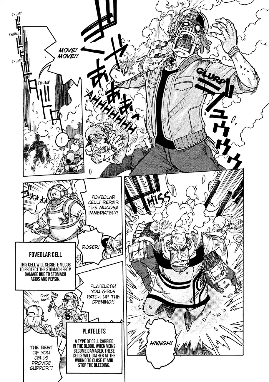 Hataraku Saibou BLACK Chapter 7 page 9 - Chapter 7: Stomach Ulcer, Friendship and Loss